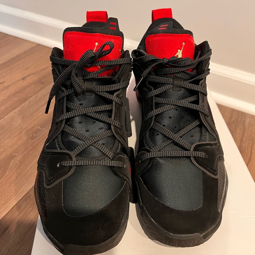 Air Jordan Men's Black/Red High-Top Basketball Sneakers